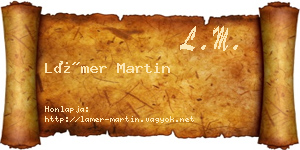 Lámer Martin névjegykártya