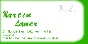 martin lamer business card